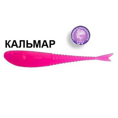 Силиконовая приманка Crazy Fish Glider 2.2" 35-55-76-6 кальмар цв. toxic pink (токсичный розовый)