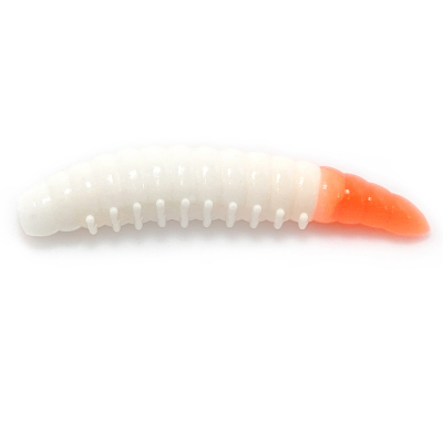 Силиконовая приманка Boroda Baits Salo 45 цв. Белый/Ярко-оранжевый, 8 шт./уп.