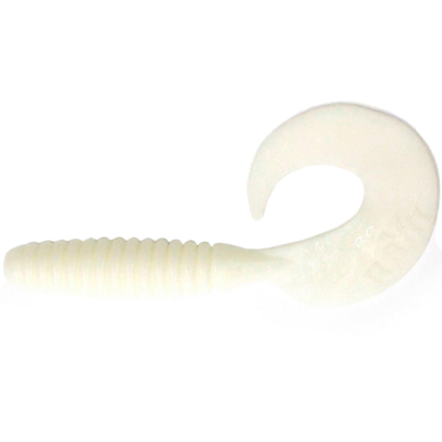Силиконовая приманка Yaman Pro Spiral 5" цвет #01 - White (уп.5 шт)