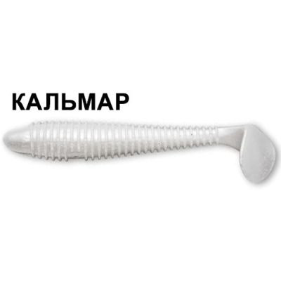 Силиконовая приманка Crazy Fish Vibro Fat 4.7" 39-120-66-6 кальмар цв. pearl snow (перламутровый снег)
