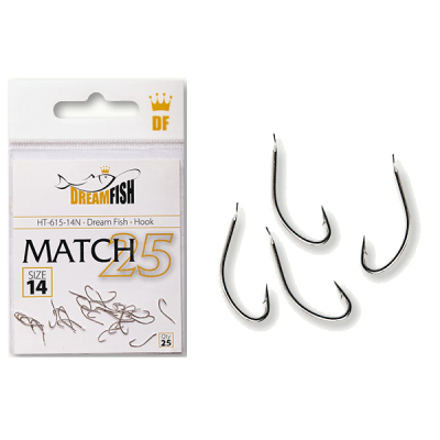 Крючки DreamFish Match 615 N #14 25 шт/уп
