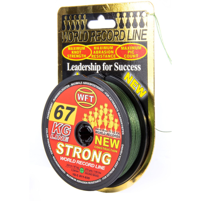 Леска плетёная WFT KG Strong Green 250/039