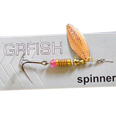 Блесна вращающаяся Grfish Long Spinner #4  17g, медь