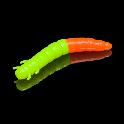Силиконовая приманка Soorex Pro King Worm 55mm цв. #311 Chartreuse/Orange Cheese 7pcs