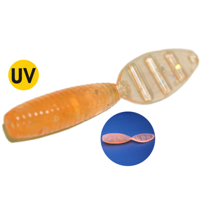 Мягкая приманка MicroFishing Glider 1.5" 8шт Оранжевый-Креветка