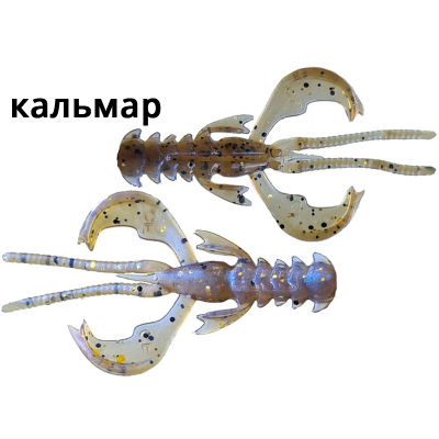 Силиконовые приманки Crazy Fish Nimble 1.2" 76-30-3d-6 кальмар цв. swamp pearl (болотная жемчужина)