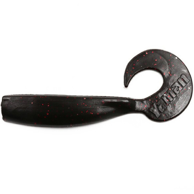 Силиконовая приманка Yaman Lazy Tail Shad 9" цвет #31 - Black Red Flake (уп. 2 шт.)