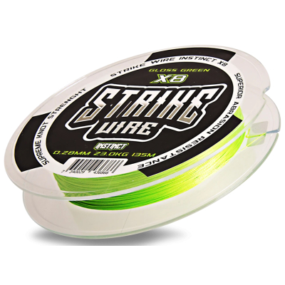 Шнур плетёный Strike Wire Instinct Braid X8 135m Gloss Green 0,36mm 30kg