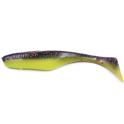 Силиконовая приманка Yaman Greedy Shad 5,5" цвет #26 - Violet Chartreuse (уп. 4 шт.)