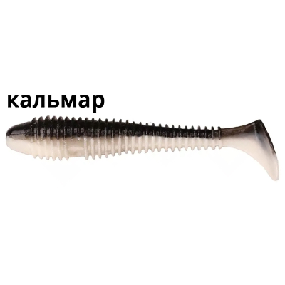 Силиконовая приманка Crazy Fish Vibro Fat 3.2" 73-80-28d-6 кальмар цв. yin yang (инь янь)