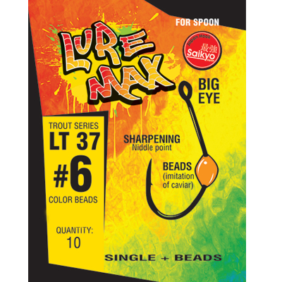 Крючки LureMax Trout LT37B Red #5 (10шт)