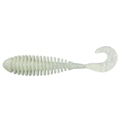 Твистер Berkley Powerbait Pulse Worm Saltwater 3.8" цв. Glow Silver Fleck