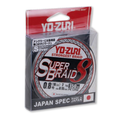 Плетеный шнур Yo-Zuri PE Super Braid 8 150m #0.8 7.0Kg (0.15mm)