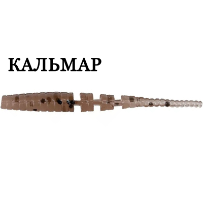 Силиконовая приманка Crazy Fish Polaris 1.2" 61-30-8-6 кальмар цв. coffee (кофе)
