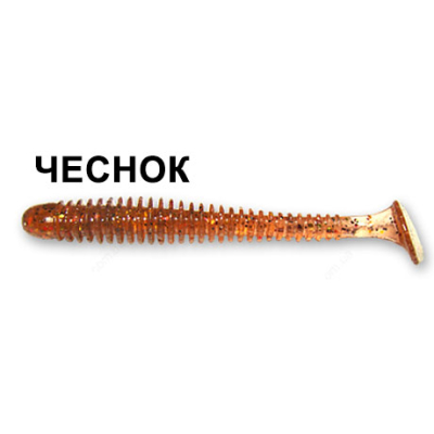 Силиконовая приманка Crazy Fish Vibro Worm 3" 11-7,5-15-5 чеснок цв. red tea (красный чай)
