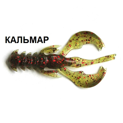 Силиконовая приманка Crazy Fish Nimble 2.5" 44-65-68-6 кальмар цв. black/red watermelon (чёрн/красн. арбуз)