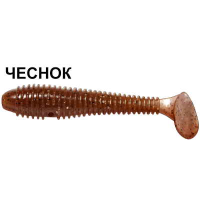 Силиконовая приманка Crazy Fish Vibro Fat 1-7.1-8-5 чеснок цв. coffee (кофе)