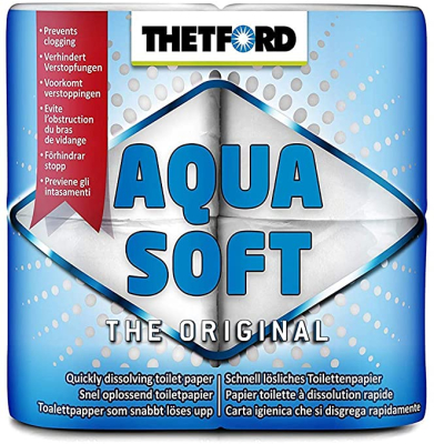 Бумага для биотуалета Thetford Aqua Soft (блок 4шт, растворимая, вес 0,7) (202240)