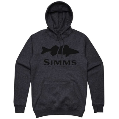 Толстовка Simms Walleye Logo Hoody, Charcoal Heather, M