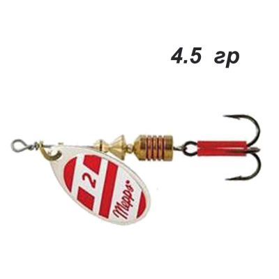 Блесна вращающаяся Mepps Aglia Blanc Rouge AG №2 (4,5г)