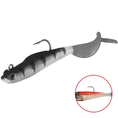Силиконовая приманка оснащенная Mikado Crystal Fish WXH-55-10см цв. 6 (1уп.-2шт.)