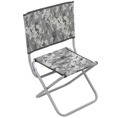 Стульчик рыболова со спинкой Nisus СР-280C-16 (ст.труба д16) КМФ цифра (T-N-FC-280S-16-DG)