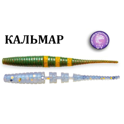 Силиконовая приманка Crazy Fish Polaris 1.2" 61-30-14-6 61-30-25-6 кальмар цв. UV Motor Oil (УФ моторное масло) + cold pearl (холодная жемчужина)