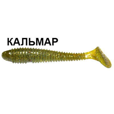 Силиконовая приманка Crazy Fish Vibro Fat 4" 14-10-1-6 кальмар цв. olive (оливка)