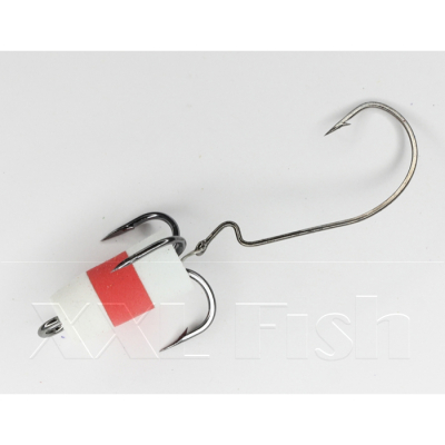 Приманка Мандула "Флажок" XXL Fish Модель 10 цв. БелоКрасноБелый