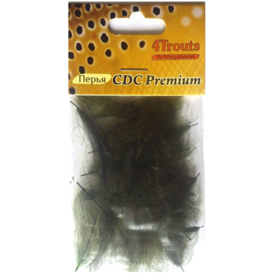 Перо CDC Premium (4Trouts) Тм. оливковый