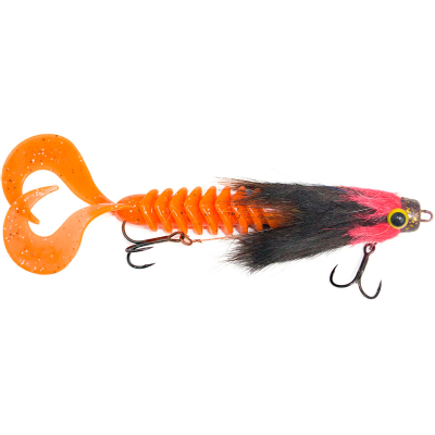 Приманка RSK Fishing MAUS L (диаметр головы 18,5 mm) 21см 65г красно-черная голова, хвост оранж.