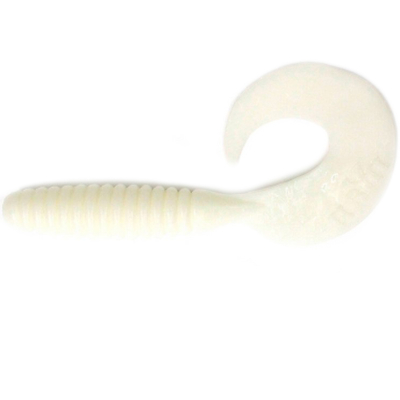 Силиконовая приманка Yaman Pro Spiral 4" цвет #01 - White (уп.5 шт)