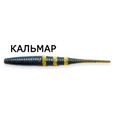 Силиконовая приманка Crazy Fish Polaris 4" 38-100-42-6 кальмар цв. green pumpkin bl. (зеленая тыква син.)