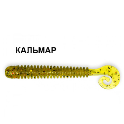 Силиконовая приманка Crazy Fish Active Slug 3" 30-70-1-6 кальмар цв. olive (оливка)
