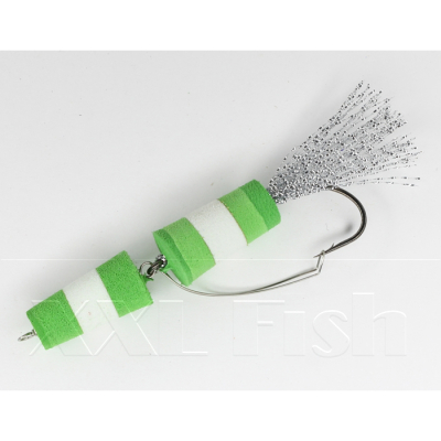 Приманка Мандула "Флажок" XXL Fish Модель 124 цв. ЗеленоБелоЗеленый