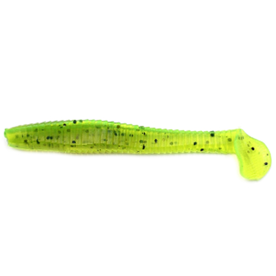 Силиконовая приманка Yaman Pro Flatter Shad 4" цвет #10 - Green pepper (уп. 5 шт.)