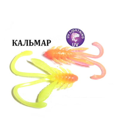 Силиконовая приманка Crazy Fish Allure 2" 47-52-13d-6 кальмар цв. peach (персик)