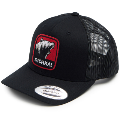 Кепка с сеткой 6P Volga Baits Dichka! Roar #Black/Black&Red