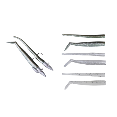 Приманки Savagear Mini sandeel Kit 10pcs (1+1+4+4) Pearl silver 50349