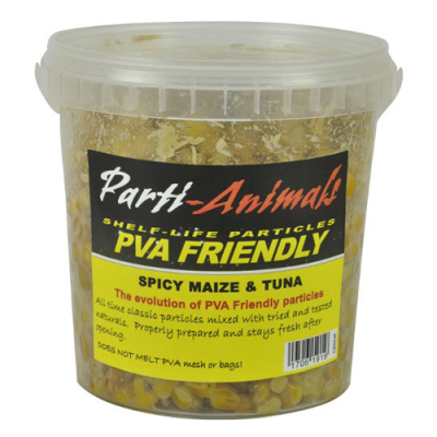 Консервированная приманка Cotswold Baits PVA Friendly Parti Animals Spicy Maize & Tuna 1,2L CB0346 (кукуруза с тунцом и специями)