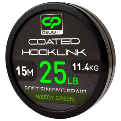 Поводковый материал в оболочке Carp Pro Deligth Coated Hooklink Sinking Weedy Green 20м 25lb