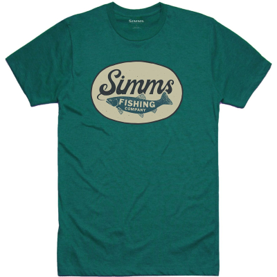 Футболка Simms Trout Wander T-Shirt, Dark Teal Heather, S