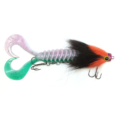 Приманка RSK Fishing MAUS XL 20,5 mm (диаметр головы) 23см 75г зелено-серое тело, оранжево-черная голова