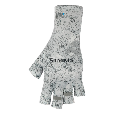 Перчатки Simms SolarFlex Half-Finger SunGlove, Back Eddy White, XL