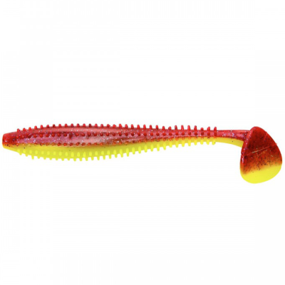 Силиконовая приманка Helios Shaggy 5,12"/13 см Red Lemon 5шт. (HS-18-050)