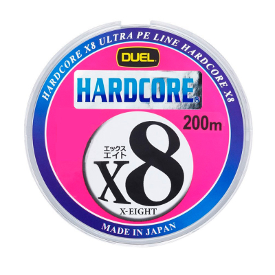 Шнур Duel PE Hardcore X8 200m 5Color H3263 #1.2 12.0Kg (0.191mm)