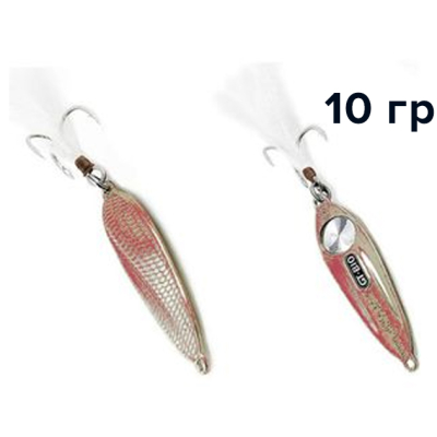 Блесна GT-BIO Racing Boat Evolutional Version 10g, серебро+красный