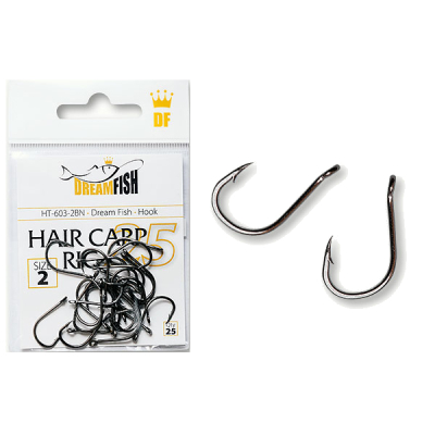 Крючки DreamFish Hair Carp Rig BN #1/0 25 шт/уп