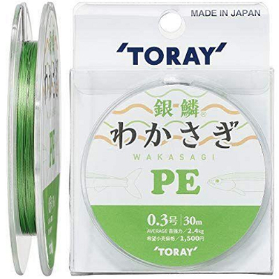 Шнур PE Toray Wakasagi PE 30m Green 0.2 2.1kg.