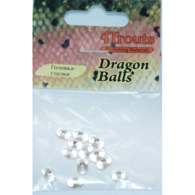 Головка-глазки Dragon balls (4Trouts) 6мм, 12шт Кварц золотистый 